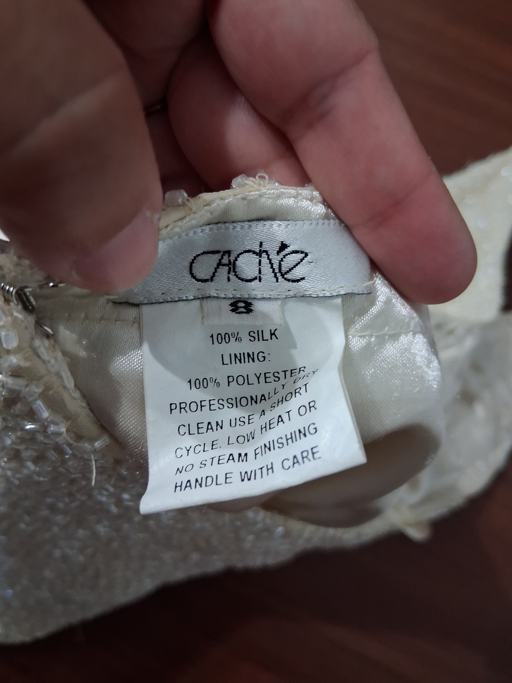 Cache Cream Beaded Strapless Bustier - Picture 4 of 4